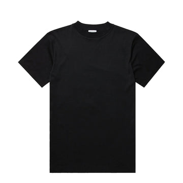Sunspel Mock Neck T-Shirt Black - Parasol Store