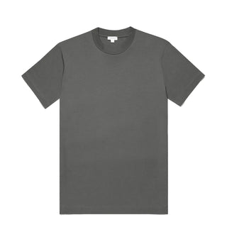 Sunspel Relaxed Fit Heavyweight Supima Cotton T‑Shirt Drill Green - Parasol Store