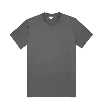 Sunspel Relaxed Fit Heavyweight Supima Cotton T‑Shirt Drill Green - Parasol Store