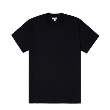 Sunspel Relaxed Fit Heavyweight T-Shirt Black - Parasol Store