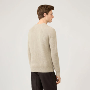 Sunspel Ribbed Cotton Jumper Mink - Parasol Store