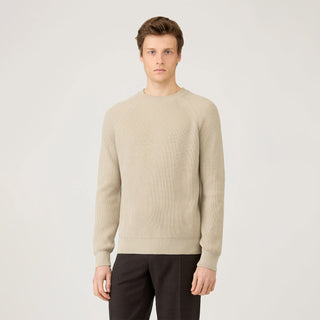 Sunspel Ribbed Cotton Jumper Mink - Parasol Store