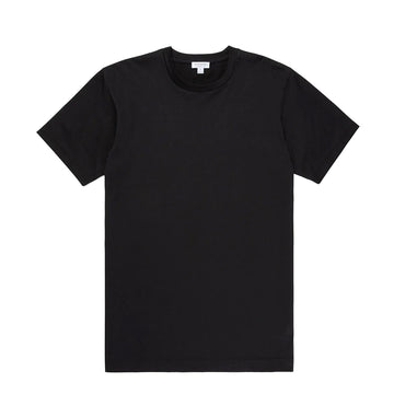 Sunspel Riviera Midweight T-Shirt Black - Parasol Store