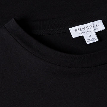 Sunspel Riviera Midweight T-Shirt Black - Parasol Store