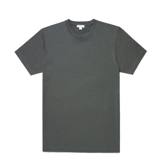 Sunspel Riviera Midweight T-Shirt Drill Green - Parasol Store