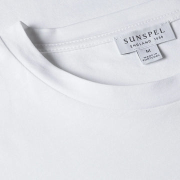 Sunspel Riviera Midweight T-Shirt White - Parasol Store