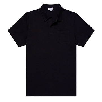 Sunspel Riviera Polo Shirt Midnight Navy - Parasol Store