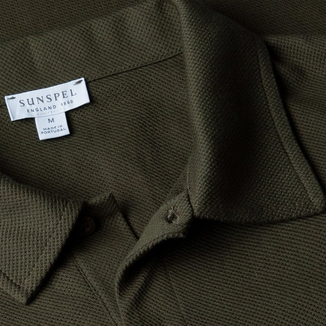 Sunspel Riviera Polo Shirt Pine Green - Parasol Store