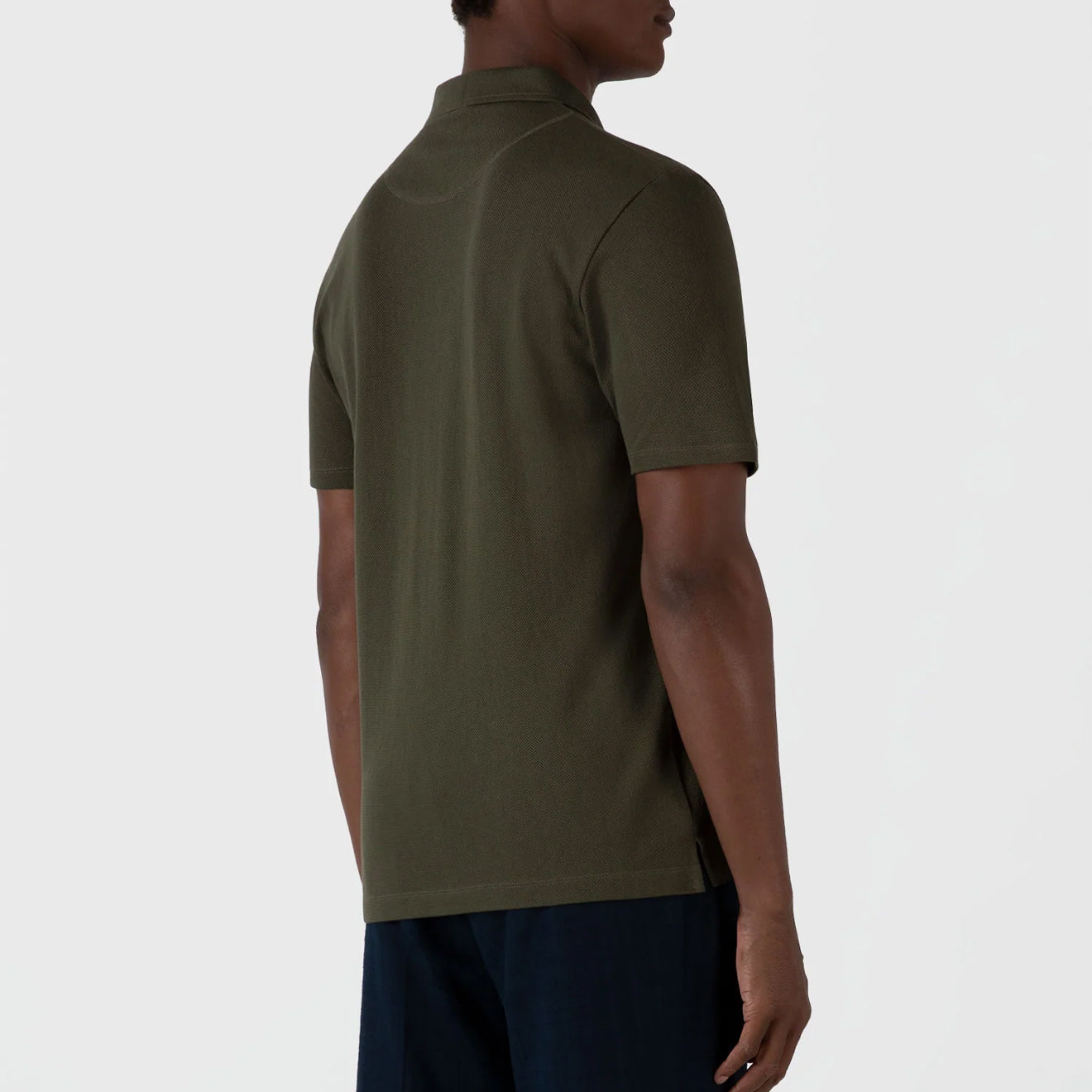 Sunspel Riviera Polo Shirt Pine Green - Parasol Store