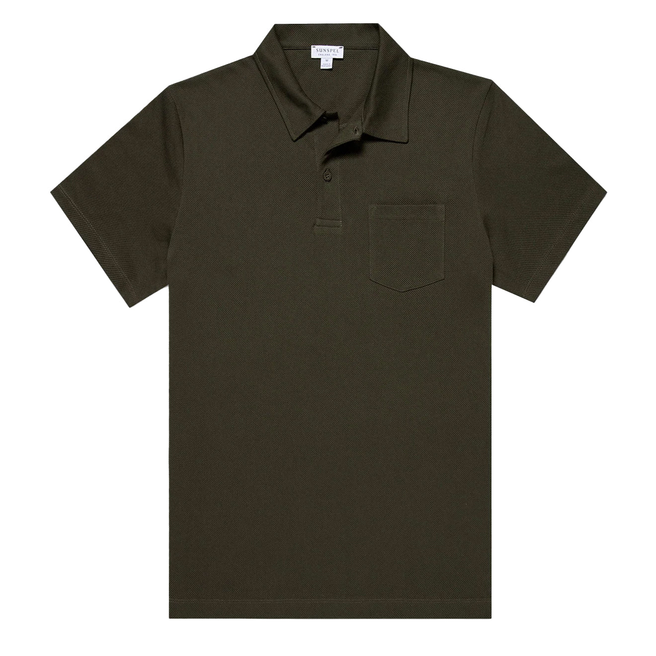 Sunspel Riviera Polo Shirt Pine Green - Parasol Store