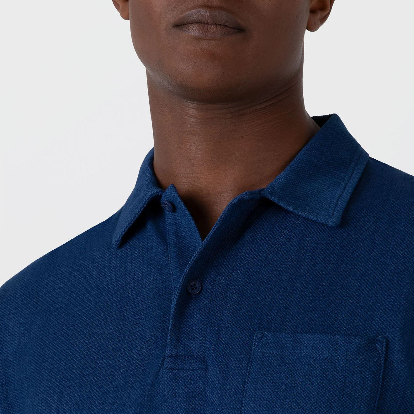 Sunspel Riviera Polo Shirt Real Indigo - Parasol Store