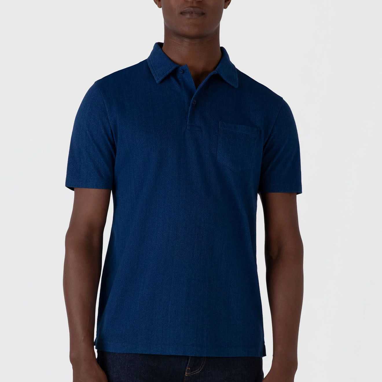 Sunspel Riviera Polo Shirt Real Indigo - Parasol Store