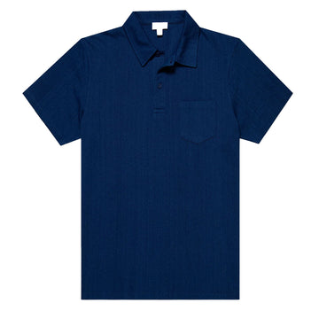 Sunspel Riviera Polo Shirt Real Indigo - Parasol Store