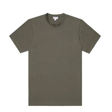 Sunspel Riviera S/S Crew Neck Tee Khaki - Parasol Store