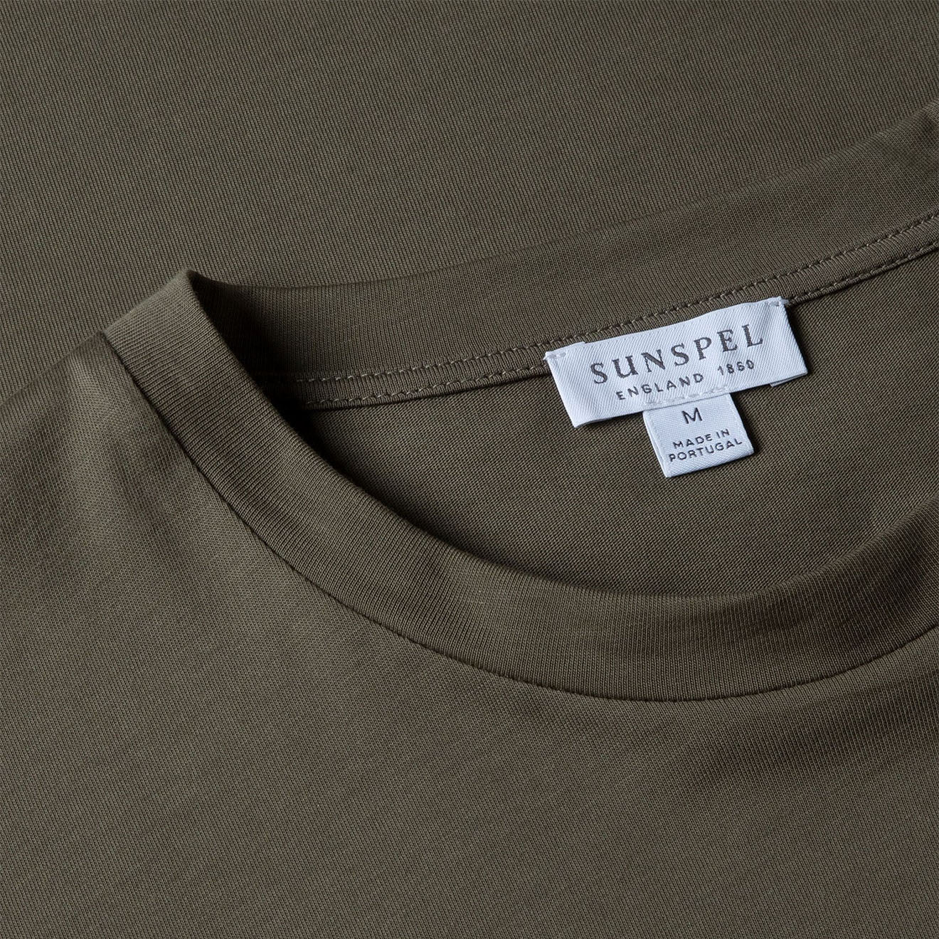 Sunspel Riviera S/S Crew Neck Tee Khaki - Parasol Store