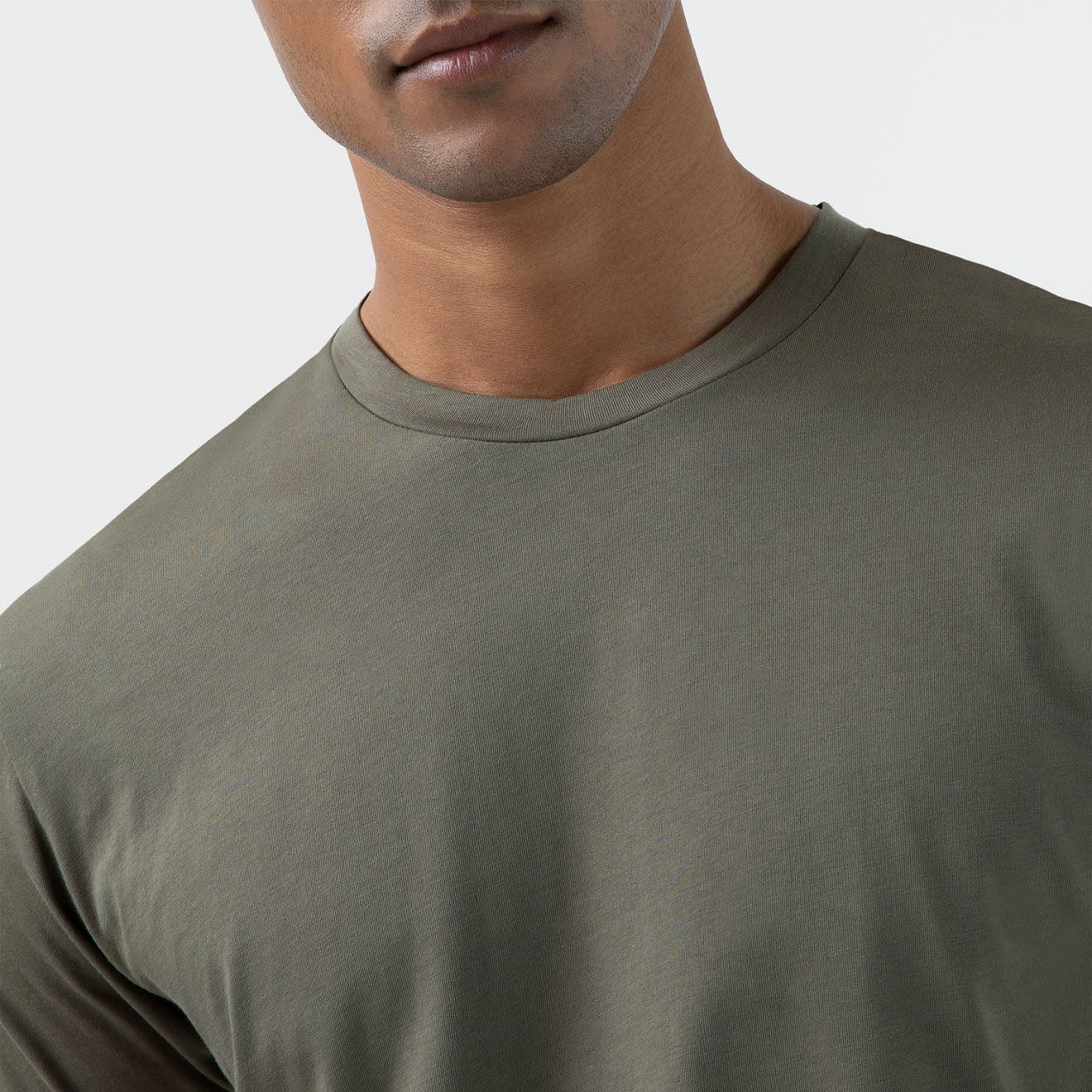 Sunspel Riviera S/S Crew Neck Tee Khaki - Parasol Store