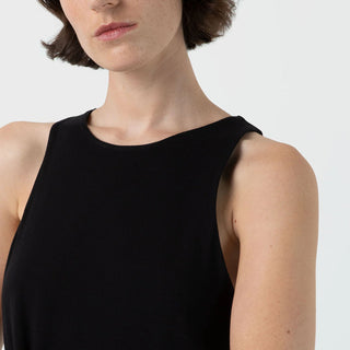 Sunspel Womens Jersey Midi Dress Black - Parasol Store