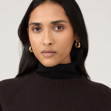 Sunspel Womens Lambswool Crew Truffle