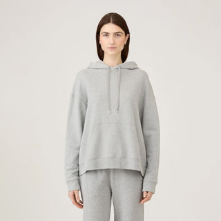 Sunspel Womens Loopback Hoody Grey Melange