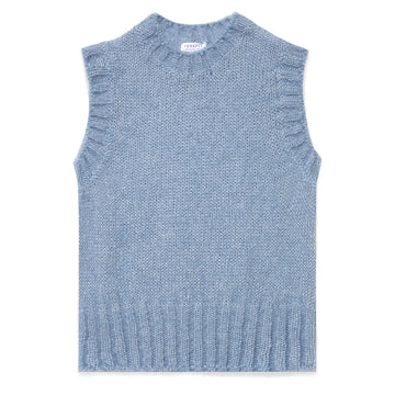 Sunspel Womens Mohair Vest Cornflower - Parasol Store