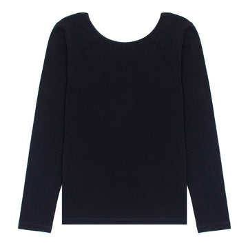 Sunspel Womens Scoop Back Top Black - Parasol Store