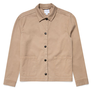 Sunspel Womens Twin Pocket Jacket Stone Sunspel