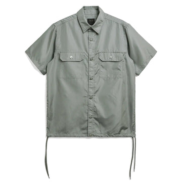 Taion Military Half Sleeve Shirt Dark Sage Green - Parasol Store