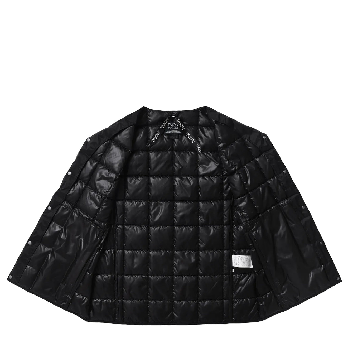 Taion V Neck Button Down Jacket Black - Parasol Store