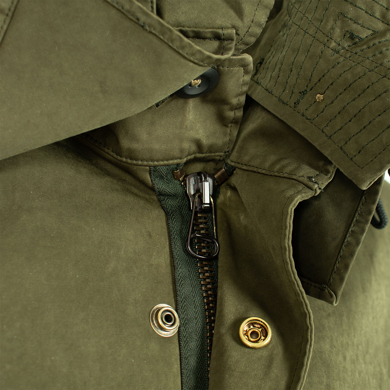 Ten C Hooded Parka Jacket Green - Parasol Store