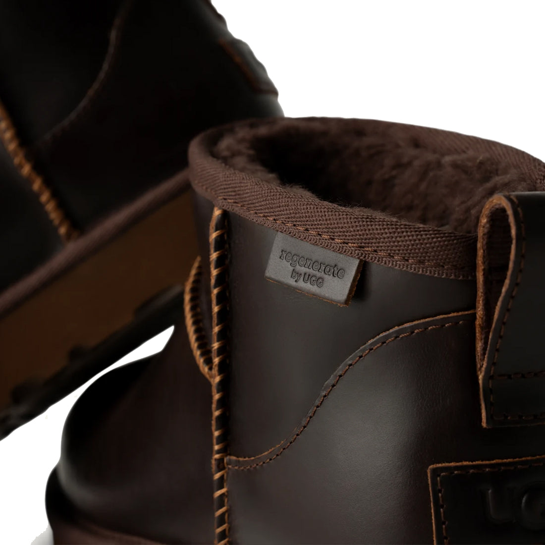 UGG Womens Classic Ultra Mini Leather Regen Boot Ironwood - Parasol Store