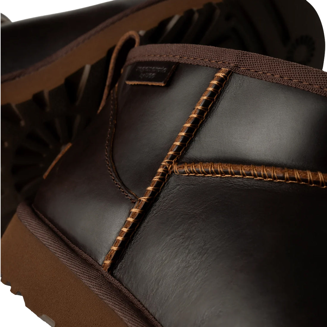 UGG Womens Classic Ultra Mini Leather Regen Boot Ironwood - Parasol Store
