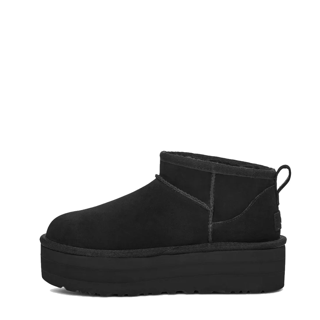UGG Womens Classic Ultra Mini Platform Boot Black - Parasol Store