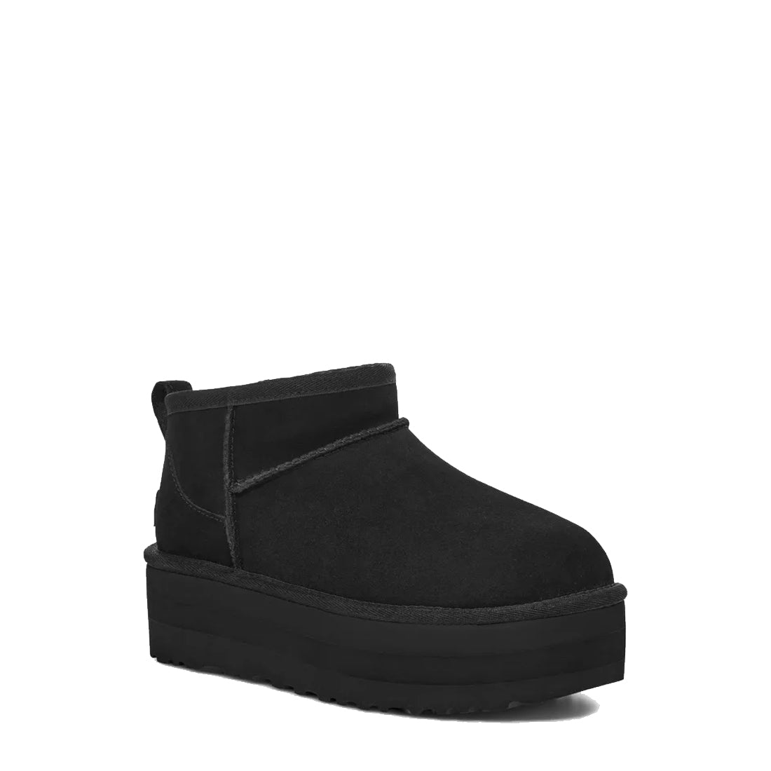 UGG Womens Classic Ultra Mini Platform Boot Black - Parasol Store