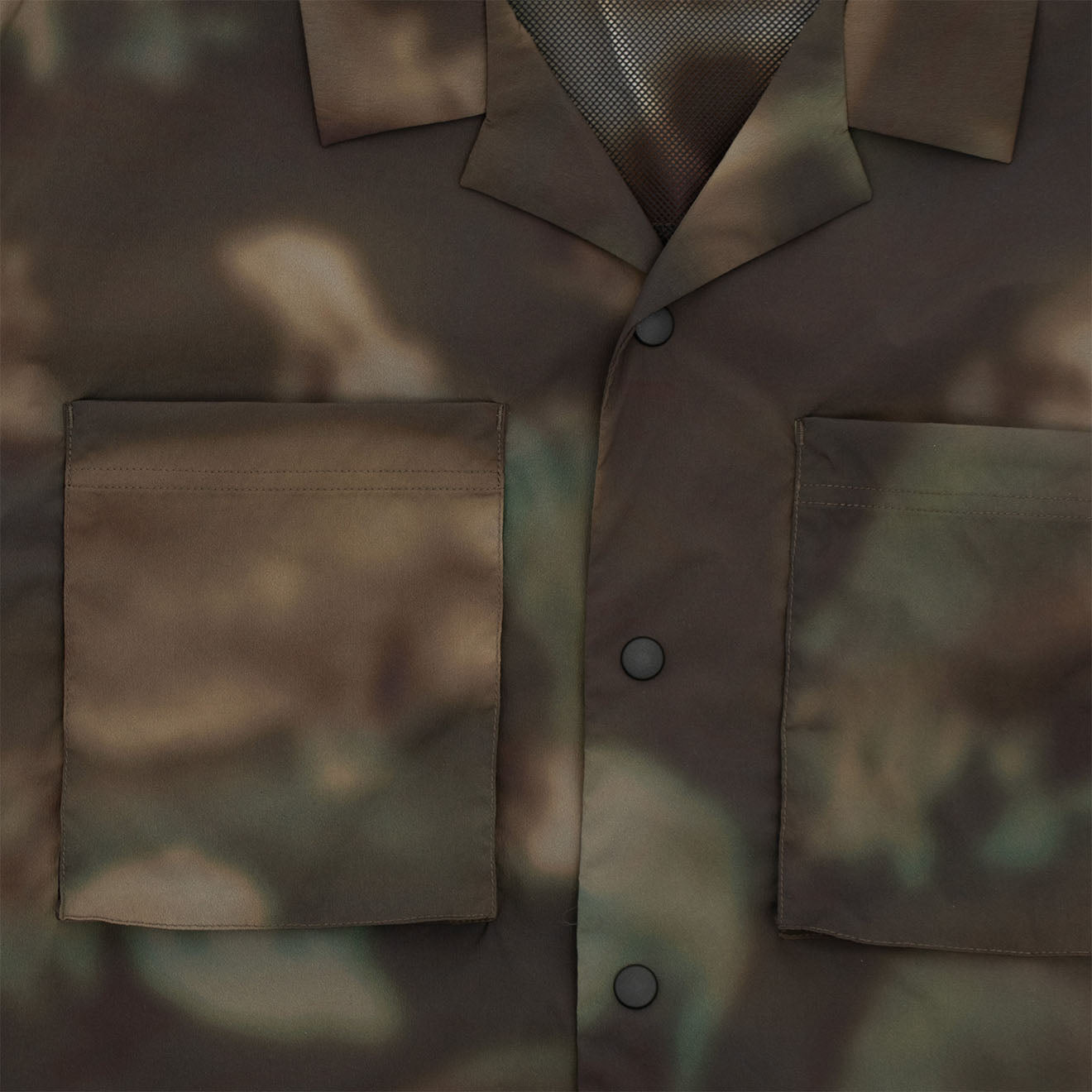 Wild Things S/S Camp Shirt Nature Mosaic Olive - Parasol Store