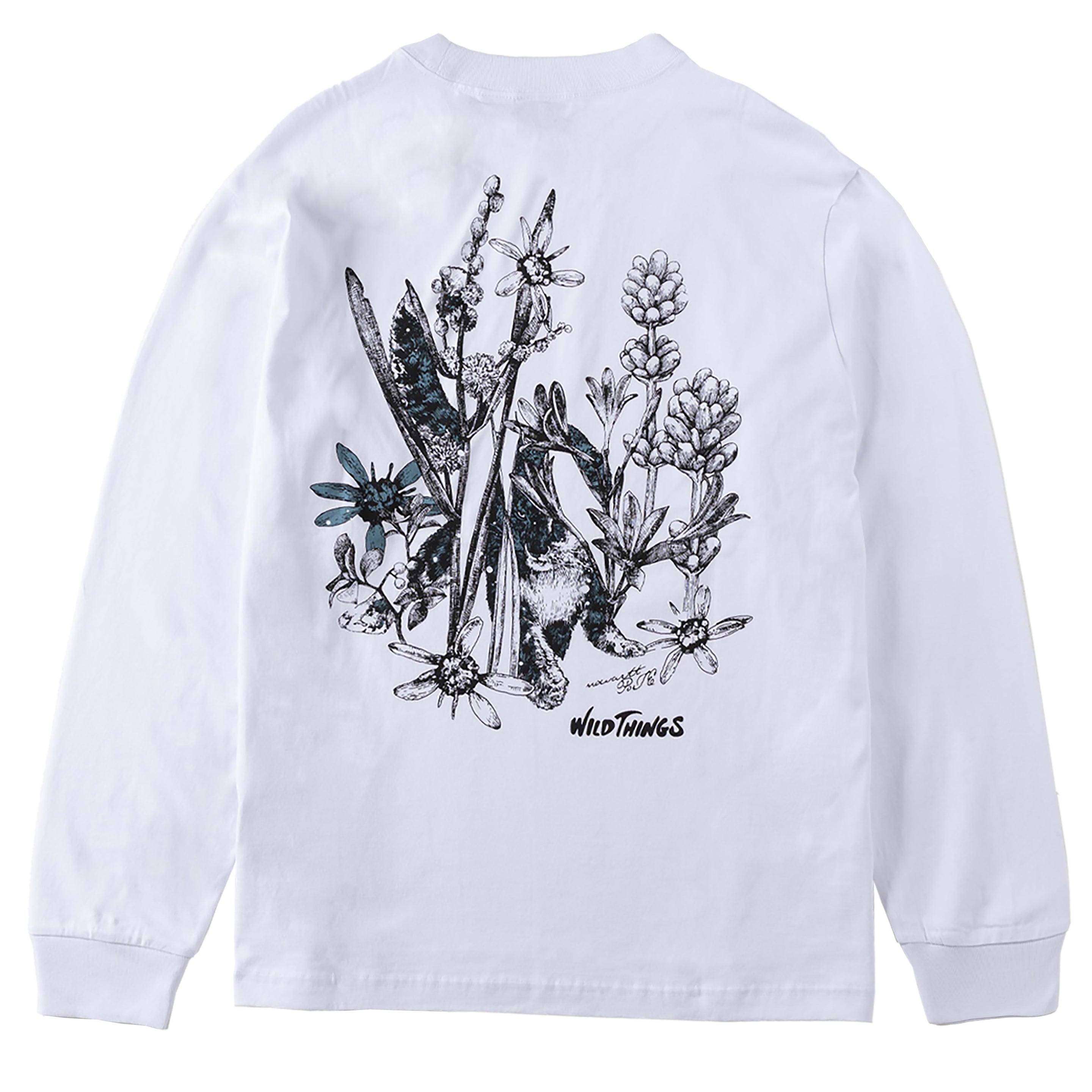 Wild Things Snow Leopard Graphic Long Tee White - Parasol Store