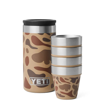 YETI Rambler Shot Glasses and Carrying Case Wetlands Camo