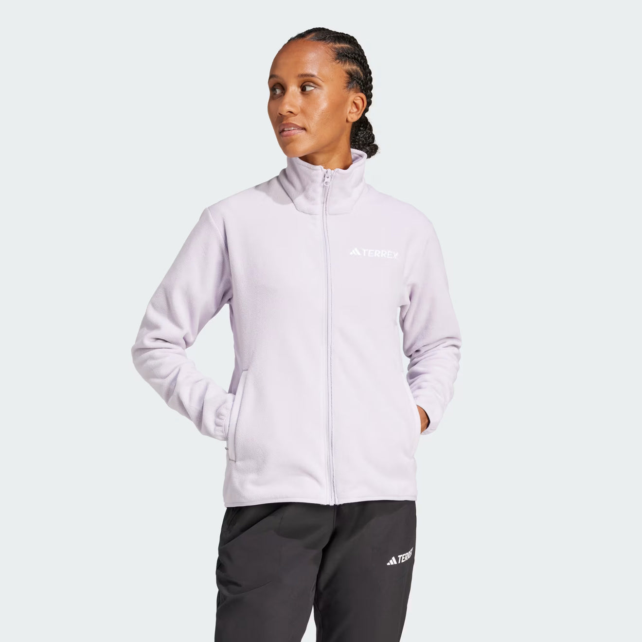 Adidas Terrex Womens Multi Essentials Full-Zip Fleece Jacket Sildaw - Parasol Store