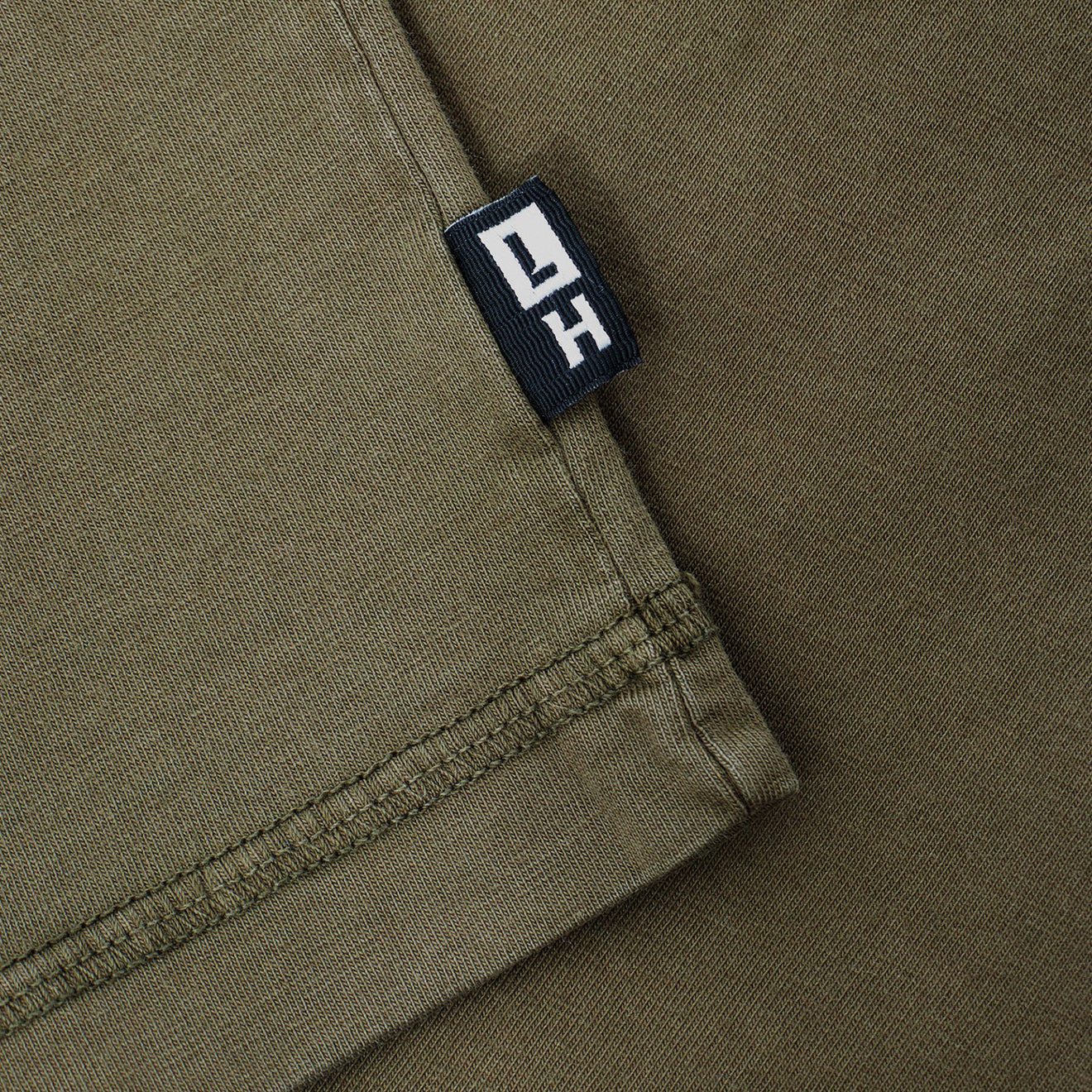 Left Hand Contrast Panel Tee Olive Left Hand