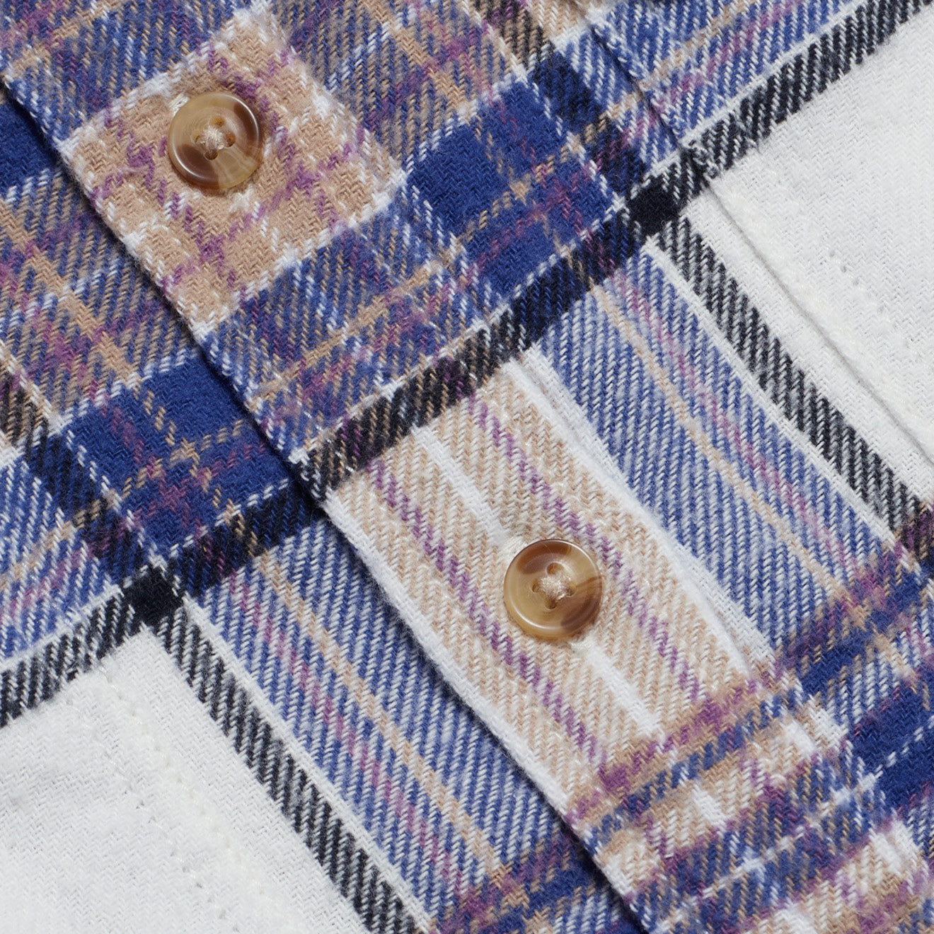 Obey Womens Max Flannel Shirt Unbleached Multi Obey