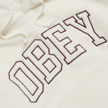Obey Womens Collegiate Hood Unbleached Obey