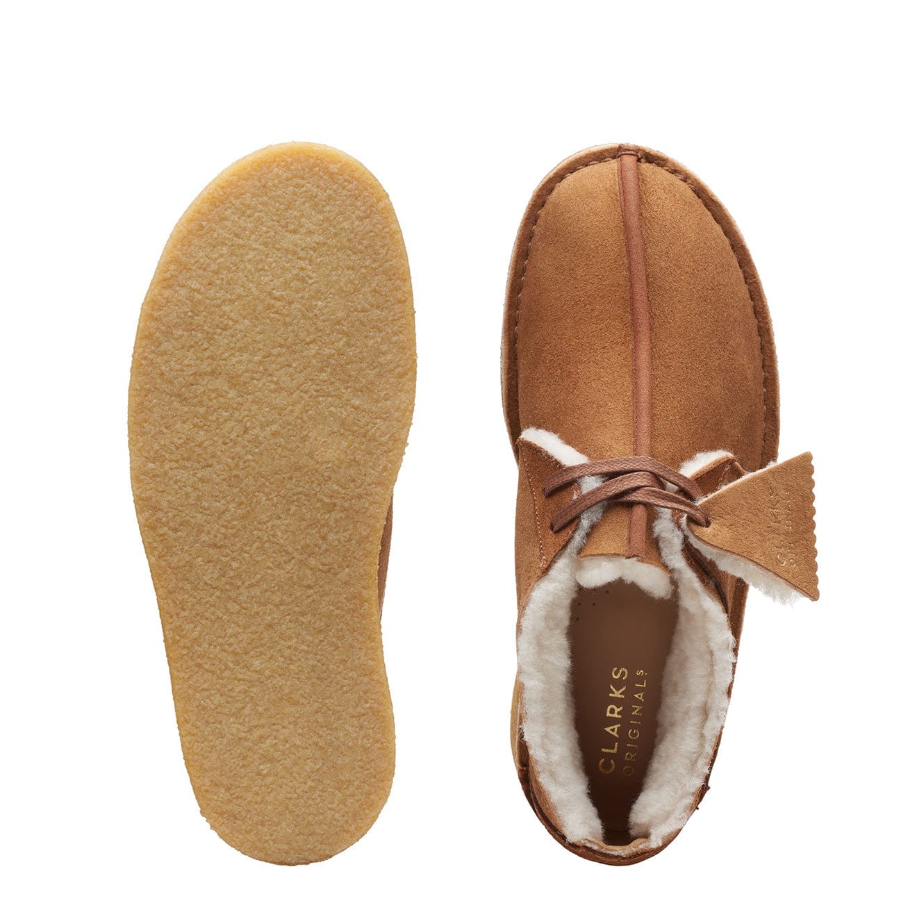 Clarks Originals Womens Desert Trek Warmlined Shoes Tan Clarks Originals