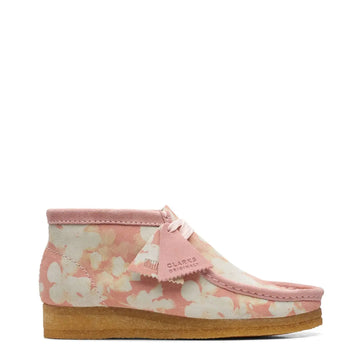 Clarks Originals Womens Wallabee Boot Pink Floral Clarks Originals