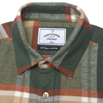 Portuguese Flannel Farm Shirt Green / Orange Portuguese Flannel