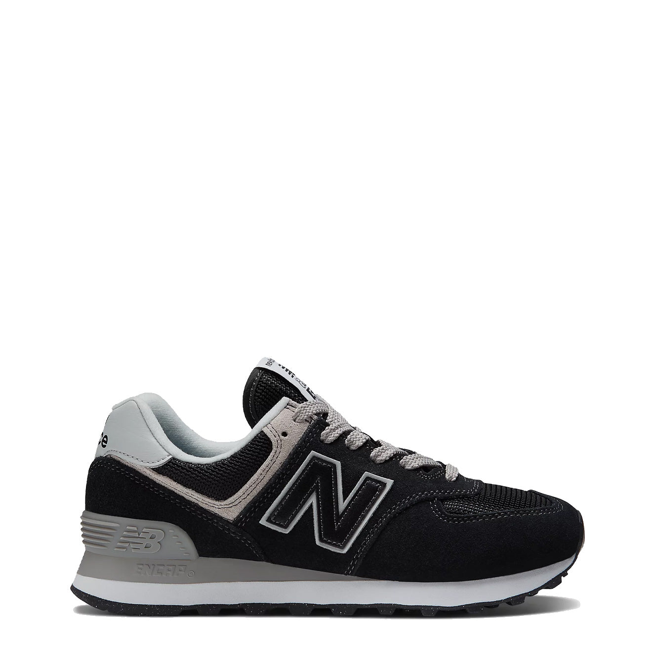 New Balance Womens 574 Trainers Black / White New Balance