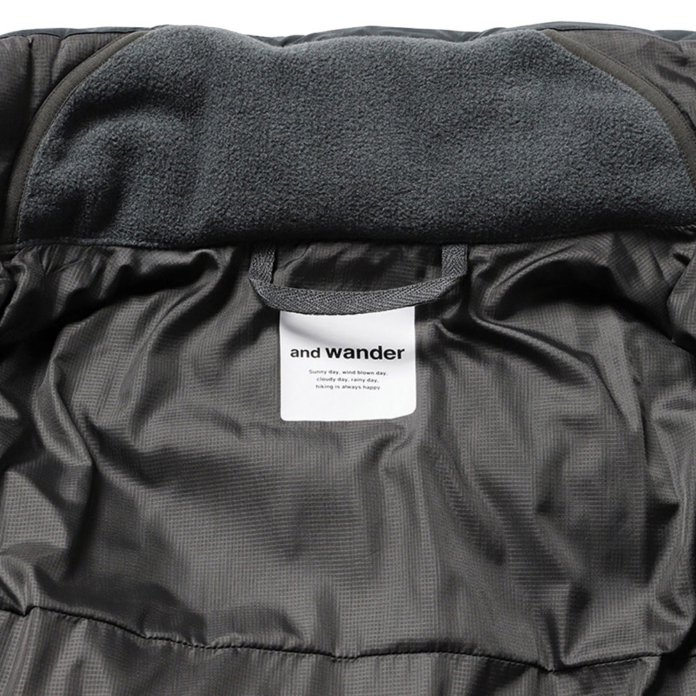 And Wander Top Fleece Coat Black - Parasol Store