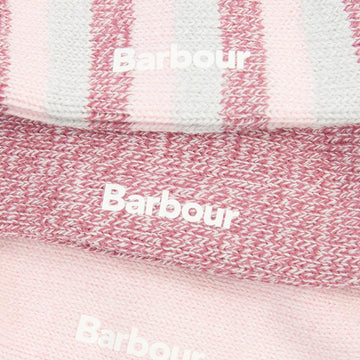 Barbour Stripe Sock Gift Set Dewberry Pink Stripe Barbour
