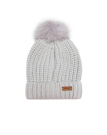 Barbour Womens Saltburn Beanie Ice White Barbour