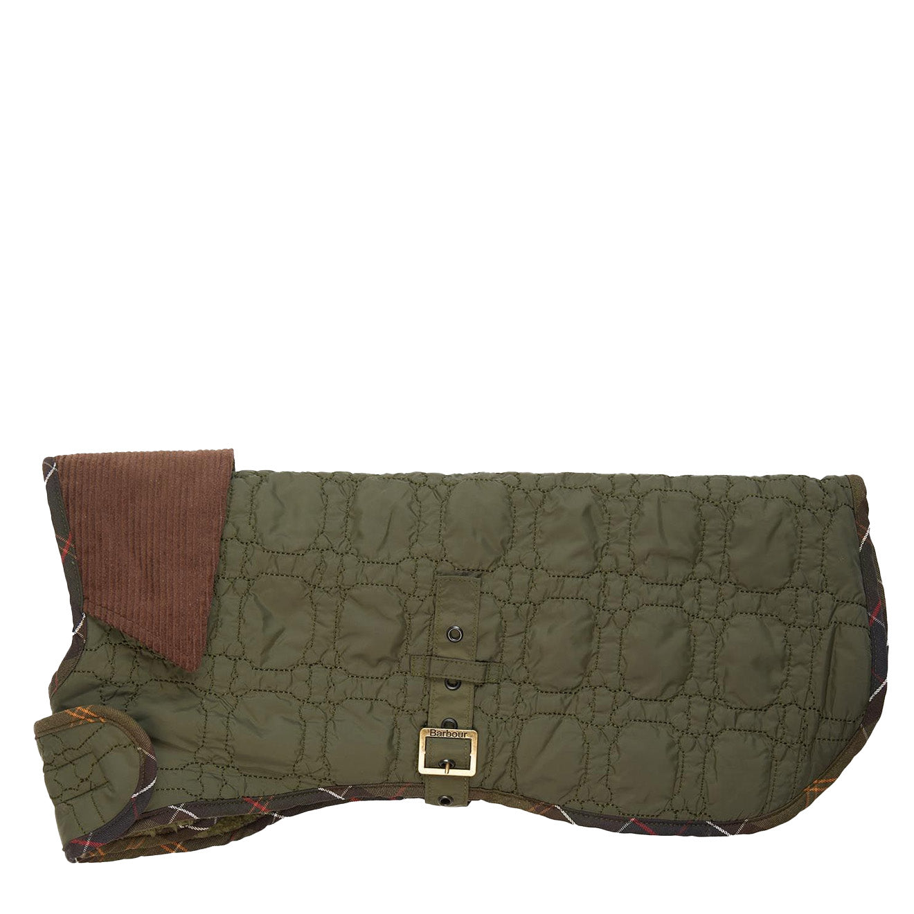 Barbour Dog Bone Quilted Dog Coat Dark Olive Parasol Store