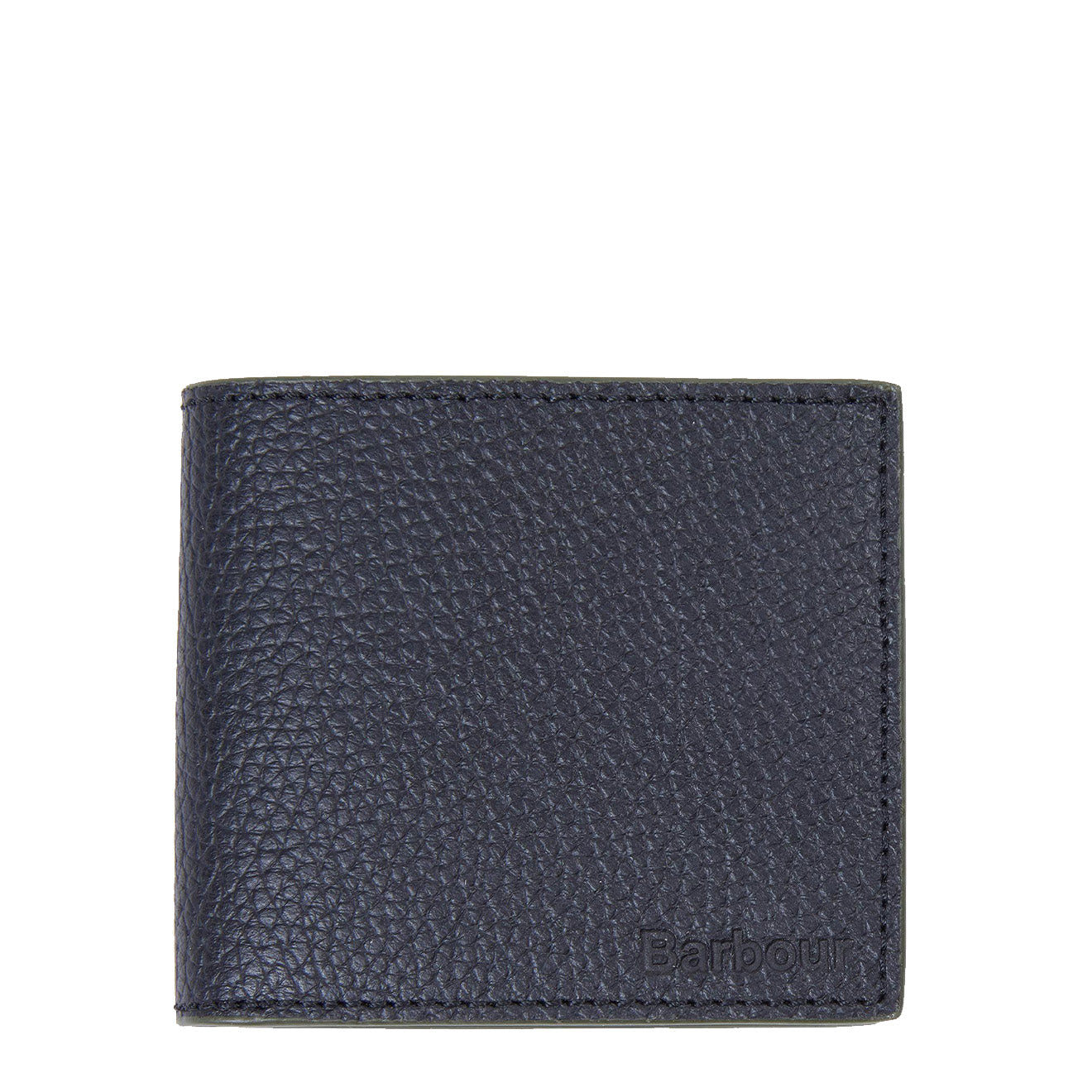 Barbour Grain Leather Billfold Coin Wallet Black Parasol Store