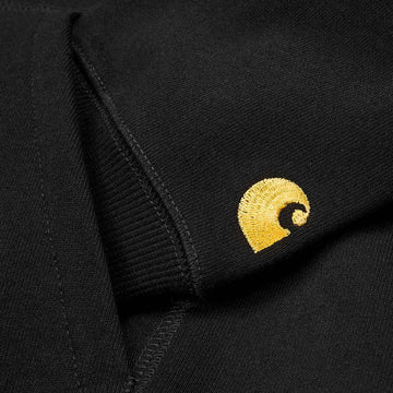 Carhartt WIP Chase Hooded Sweat Black / Gold Carhartt WIP